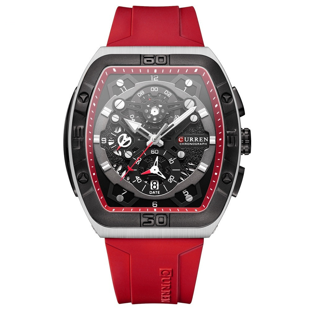 Cairen Unisex Six-Hand Quartz Watch Sporty Style Multi-Function Water-Resistant