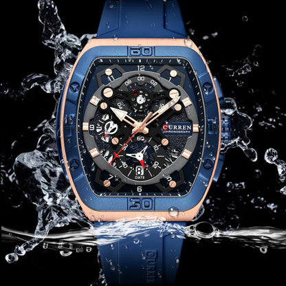 Cairen Unisex Six-Hand Quartz Watch Sporty Style Multi-Function Water-Resistant